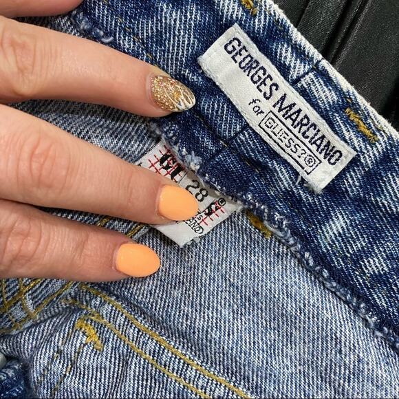 Rare George’s Marciano for Guess  Vintage Silm Mom Jeans Side Zipper - Picture 10 of 16